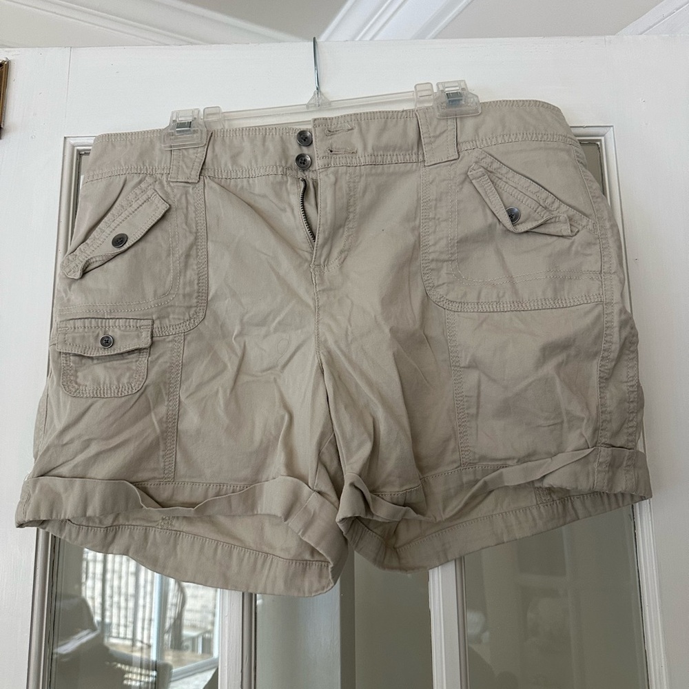 Sonoma Tan Cargo Shorts Lightweight Cotton Casual